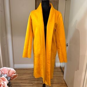 Zara Vibrant Yellow Women's Cape Coat